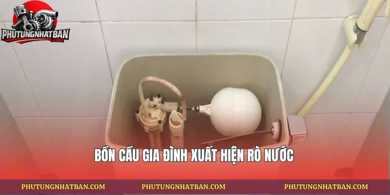 Bồn cầu gia đình xuất hiện rò nước