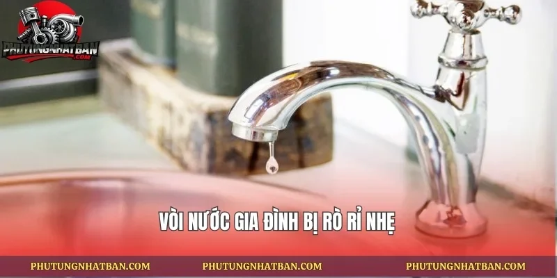 Vòi nước gia đình bị rò rỉ nhẹ