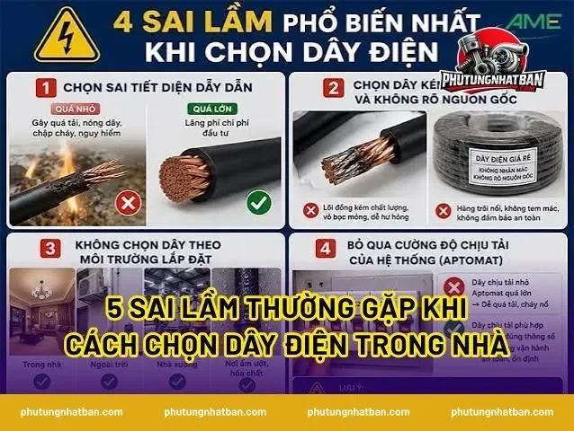 5 Sai Lầm Thường Gặp Khi Cách Chọn Dây Điện Trong Nhà