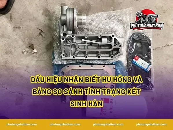Dấu hiệu nhận biết hư hỏng và bảng so sánh tình trạng két sinh hàn